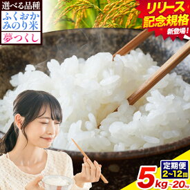 【ふるさと納税】新登場！リリース記念規格！ 米 ふくおかみのり米 令和7年産 夢つくし 選べる 5kg 10kg 15kg 20kg 定期便あり 白米 《1回：11月中旬-12月末頃出荷開始》《定期便：お申し込みの翌月から出荷》お米 ブレンド米 2ヶ月 3ヶ月 6ヶ月 9か月 12ヶ月 隔月