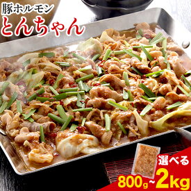 【ふるさと納税】豚ホルモン とんちゃん 選べる 内容量 800g 1.2kg 1.6kg 2kg 独楽 送料無料《30日以内に出荷予定(土日祝除く)》 福岡県 鞍手郡 鞍手町 豚 ホルモン