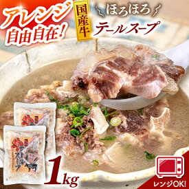 【ふるさと納税】【3分で食べられる！】国産牛 テールスープ500g×2袋 ▼小分け レンジ 本格スープ スープ テールスープ 牛テール ビーフ 国産 レトルト 時短 時短スープ レトルト 常温 レトルト食品 桂川町桂川町/マルマツ産業株式会社[ADAE003] 10000 10000円 1万円 以上