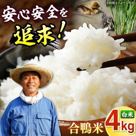 【ふるさと納税】【選べる内容量】【令和5年産】古野農場の合鴨農法で作った 合鴨米（白米） 4kg / 8kg 桂川町/合鴨家族 古野農場[ADAL002]