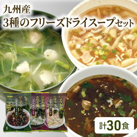 【ふるさと納税】九州産 3種 の フリーズドライ スープ セット 10食×3種 計30食