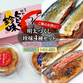 【ふるさと納税】明太子 珍味 4種 明太づくし Aセット 数の子明太 いか明太 さば明太 いわし明太 おつまみ つまみ ご飯のお供 ごはんのお供 大刀洗 配送不可：離島