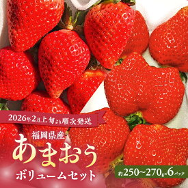 【ふるさと納税】あまおう 【2026年2月上旬より順次発送】 あまおうボリュームセット 6パック イチゴ 苺 いちご 果物 福岡県産 ※配送不可:北海道・沖縄・離島　お届け：2026年2月上旬～2026年4月中旬