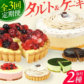 【ふるさと納税】【3回定期便】6種のケーキ・タルト スイーツ定期便 ケーキ 人気 デザート ケーキ 定期便 広川町 / イートウェル株式会社[AFAK033]