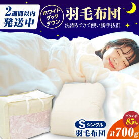【ふるさと納税】【春秋用】シングル掛け布団 羽毛0.7kg アイボリー 広川町 / ヒラモリ株式会社[AFAO013]