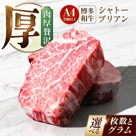 【ふるさと納税】 シャトーブリアン 博多和牛 200g~1kg×2~5枚【選べるグラム数×枚数】 ヒレ肉 A4 A5 ギフト 贈答 広川町 / 肉のくまもと屋株式会社[AFCN001]