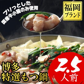 【ふるさと納税】【福岡ブランド】博多もつ鍋(プリプリの国産牛小腸のみ使用、2.5人前)醤油味[a0803][炭焼豚丼と塩ホルモンの店 西北の杜]【返礼品】添田町 ふるさと納税
