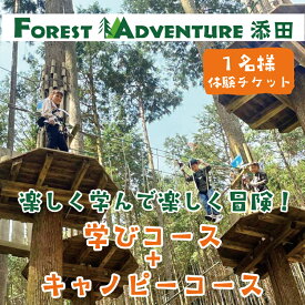 【ふるさと納税】全力で遊び全力で学ぶ！ワンヘルス研修&キャノピーコースセット1名様体験チケット [a0412] 株式会社 FOREST DEN 【返礼品】添田町 ふるさと納税
