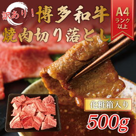 【ふるさと納税】訳あり！【A4～A5】博多和牛焼肉切り落とし(肩ロース・バラ) 500g [a9460] 株式会社Meat Plus ※配送不可：離島【返礼品】添田町 ふるさと納税