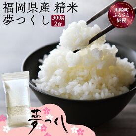 【ふるさと納税】夢つくし 300g 精米 小分け 米 お米 コメ ごはん ご飯 おこめ こめ ライス 白米 ブランド米 長期保存 備蓄 備蓄米 精米 長持ち 防災 夕食 晩ごはん 地震 緊急 避難 訳あり わけあり 2000円 国産 九州 福岡県産 福岡県 福岡 川崎