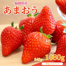 【ふるさと納税】 【2025年12月-2026年3月発送】 福岡県産 あまおう 約540g~1080g (約270g×2~4P) 冷蔵 小分け いちご 福岡県産 苺 あまおう 苺 1kg以上 果物 スイーツ 数量限定 期間限定 特別栽培 特産品 デザート フルーツ 博多 先行受付