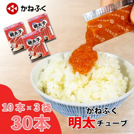 【ふるさと納税】高評価 かねふく 無着色めんたいチューブ(30本セット) 辛子明太子 明太子 大容量 個包装 スティック チューブ 冷凍 小分け 無着色 めんたいこ 人気 大量 海鮮 博多 明太子 おかず おつまみ お手軽 簡単 時短 夕食 晩ごはん 家庭用 使い勝手 福岡 川崎