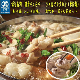 【ふるさと納税】 博多 名物 セット ハーブ 鶏 水炊き 2人前 国産 牛 もつ鍋 醤油 食べ比べ 醤油 博多もつ鍋 醤油 鍋 シメ 米粉 麺 牛肉 牛もつ 国産牛 国産 モツ もつ鍋 肉 冷凍 セット 野菜 惣菜 おかず 鍋 調理 福岡県 川崎町