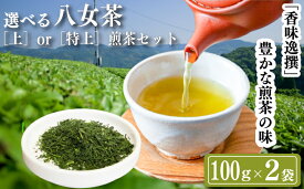 【ふるさと納税】 選べる 八女茶　【上】-【特上】 煎茶セット 100g×2袋 お茶 茶 飲み物 八女茶 茶葉 緑茶 煎茶 甘味 人気 おすすめ 福岡県川崎町