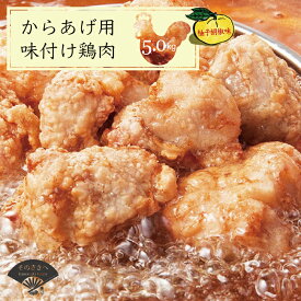 【ふるさと納税】 名店の味 からあげ 「 なだまさ 」 から揚げ 用 味付け 鶏肉 ☆ 柚子 こしょう 味 ☆ (5kg) お弁当 おかず にピッタリ 送料込 B6