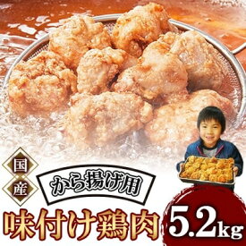 【ふるさと納税】 唐揚げ 5.2kg 冷蔵 新鮮 唐揚げ 味付け 鶏肉 肉 簡単調理 惣菜 おつまみ ごはん からあげ 5kg から揚げ 鶏肉 なだまさ なだまん 福岡県 川崎町