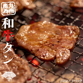 【ふるさと納税】 和牛 タン タレ付セット 500g 牛肉 牛タン タン BBQ 焼肉 焼き肉 惣菜 おかず 夕食 晩ごはん 弁当 お肉 ニク ホルモン 牛若丸 九州産 国産 福岡 川崎 自家製タレ 福岡