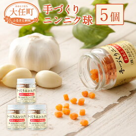 【ふるさと納税】手づくりニンニク球 5個セット 20g×5 国産 栄養補助食品 サプリメント サプリ にんにく 玉 瓶入 送料無料