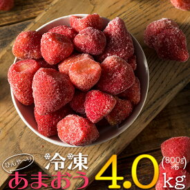 【ふるさと納税】【冷凍】博多 あまおう 4.0kg（800g×5袋）いちご 苺 福岡県 赤村 最新 博多あまおう アイス スイーツ 不揃い お得　 2L4