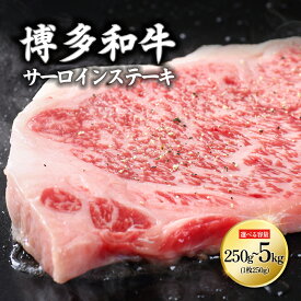 【ふるさと納税】博多和牛 サーロインステーキ ＜選べる容量＞ 250g〜5kg /計250g(250g×1枚)/計500g(250g×2枚) /計1kg(250g×4枚)/【訳あり】計5kg(250g2枚入り×10P) ステーキ サーロイン 焼肉 バーベキュー 焼くだけ 牛肉 肉 和牛 国産牛 福岡県 赤村 Y10-S