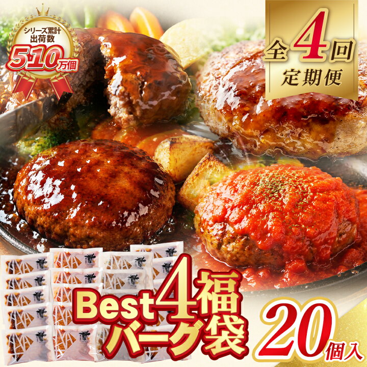 楽天市場】【ふるさと納税】高評価☆4.57！Best4 ハンバーグ 【個数が 