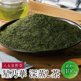 【ふるさと納税】 八女星野【訳あり】深蒸し茶1100g（100g×11袋）緑茶 日本茶 福岡県 八女 星野茶 訳アリ 大容量 徳用 送料無料