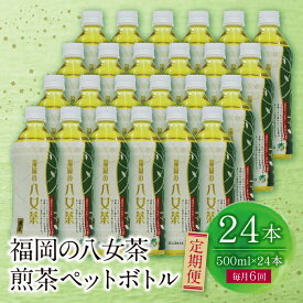 【ふるさと納税】 レビューキャンペーン 【定期便】福岡の八女茶 煎茶ペットボトル(24本)定期便(毎月×6回) お茶 ドリンク 飲料 八女茶 定期便 日常