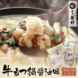 【ふるさと納税】 博多若杉 牛もつ鍋(2〜3人前) 醤油味 ランキング 本場 国産牛 モツ鍋 小分け 冷凍 送料無料 福岡県 ★レビューキャンペーン開催中★
