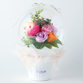 【ふるさと納税】Flower balloon フラワーバルーン ソープフラワー5本 置き型タイプ 1点 25cm×25cm×50cm 造花 バルーン 選べるカラー 贈り物 ご家庭用 インテリア 福岡県 苅田町 送料無料