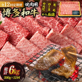 【ふるさと納税】【全12回定期便】【和牛の旨味を堪能！】博多和牛焼肉用 500g《築上町》【株式会社MEAT PLUS】201000円 [ABBP035]