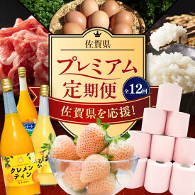 【ふるさと納税】【2026年発送分 先行予約】【全12回定期便】佐賀県の事業者を応援！佐賀県プレミアム定期便 / たまご 米 いちご 海鮮 肉 トイレットペーパー / 佐賀県ふるさと納税 [41AAZZ016]