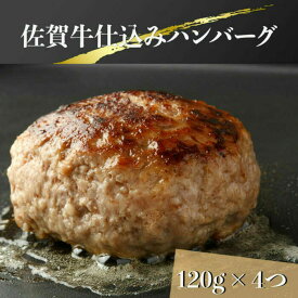 【ふるさと納税】佐賀牛仕込みハンバーグ 計480g（120g×4個） / 佐賀県 / 上場食肉[41AOCS045]