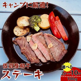【ふるさと納税】ソロキャンプに最適！佐賀産和牛ステーキ 選べる 100g×2P～10P【個包装で便利】：B110-021