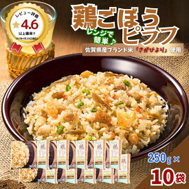 【ふるさと納税】JAさがオリジナル鶏ごぼうピラフ　250g×10袋：B110-041