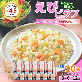 【ふるさと納税】JAさがオリジナル えびピラフ 250g×10袋【定期便も選択可 3～12回】：B110-040