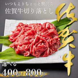 【ふるさと納税】佐賀牛切り落とし 選べる400g・800g：B140-020