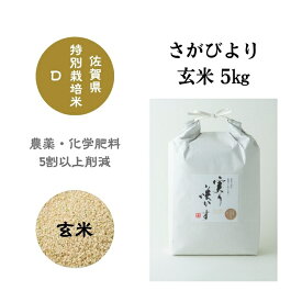 【ふるさと納税】「実り咲かす」佐賀県特別栽培 さがびより 玄米5kg：B013-036