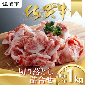【ふるさと納税】佐賀牛 切り落とし 1kg（500g×2P） 黒毛和牛 牛肉 ブランド牛 九州 和牛 佐賀県 佐賀市：B170-021