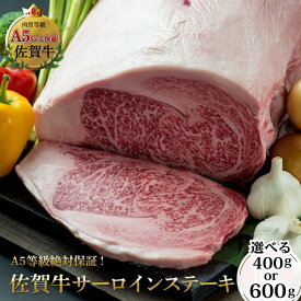【ふるさと納税】A5等級 佐賀牛 ロースステーキ 選べる400g or 600g リブ サーロイン 佐賀県産 黒毛和牛 佐賀牛 ブランド牛 ステーキ 国産 肉 牛肉 霜降り：B230-016
