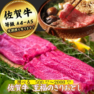 【ふるさと納税】【牧場直送】佐賀牛 至福のきりおとし 選べる 500g〜2kg 【定期便も選択可】:B130-052