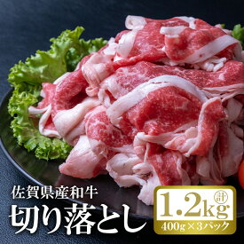 【ふるさと納税】佐賀産和牛切り落とし（400g×3P）計1.2kg：B020-070