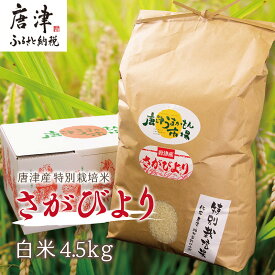 【ふるさと納税】唐津産特別栽培米 さがびより(白米) 4.5kg 白米 ご飯 こめ お米 おにぎり