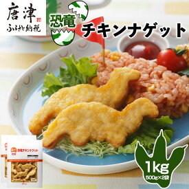 【ふるさと納税】恐竜チキンナゲット 500g×2袋(合計1kg) 恐竜 チキン ナゲット 電子レンジ お弁当 おかず おやつ おつまみ 食品 子供向け