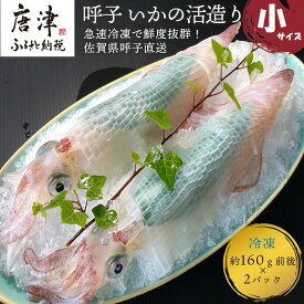 【ふるさと納税】呼子のいか活造り! コリコリ甘い鮮度抜群の透明感!「杯数・グラム数を選べる！」約160g〜360g前後 刺身 ギフト 冷凍※約200gは「通常配送・予約配送 選べます」予約品は令和8年5月以降に水揚げがあり次第順次発送をさせていただきます。