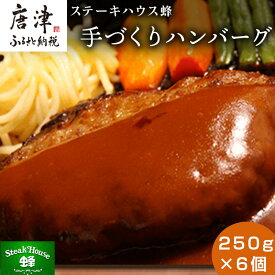 【ふるさと納税】手づくりハンバーグ 250g×6個(合計1.5kg) 蜂ギフトセット化粧箱入り 小分け 簡単調理ギフト「2025年 令和7年」