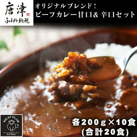【ふるさと納税】オリジナルブレンド！ビーフカレー甘口＆辛口セット 各200g×10食(合計20食) 総重量4kg カレーライス レトルト 簡単調理 キャンプ アウトドア「2025年 令和7年」