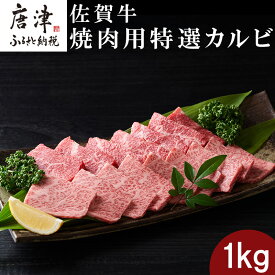 【ふるさと納税】佐賀牛 焼肉用特選カルビ 500g×2パック(合計1kg) タレ付き 牛肉 焼き肉 BBQ バーベキュー アウトドア ギフト「2026年 令和8年」
