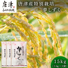 【ふるさと納税】米の食味ランキング3年連続「特A」評価！ 唐津産特別栽培 夢しずく 15kg