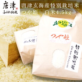 【ふるさと納税】唐津玄海産特別栽培米つや姫 白米4.5kg 粘りと柔らかさのバランスが良いお米 ギフト ごはん