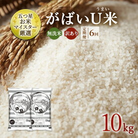 【ふるさと納税】定期便 6ヶ月 訳あり 米 鳥栖市ふるさと納税限定がばいU米(うまい) 【無洗米】 10kg(5kg×2袋) 五つ星お米マイスター厳選 (お徳用ブレンド米) 家庭用 生活応援 ※配送不可：離島